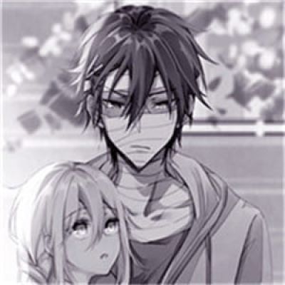 黑白动漫 情侣头像