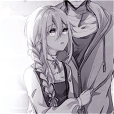 黑白动漫 情侣头像