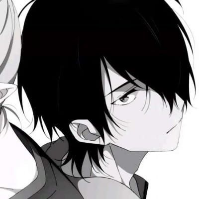 动漫黑白情侣头像