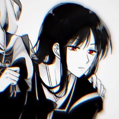 动漫黑白情侣头像