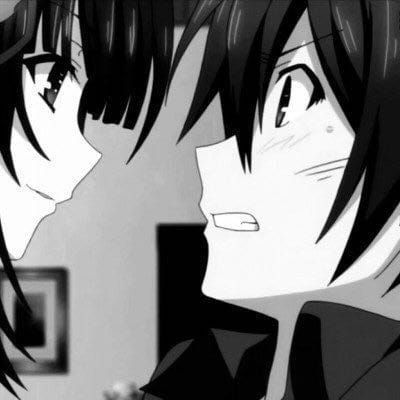 动漫黑白情侣头像