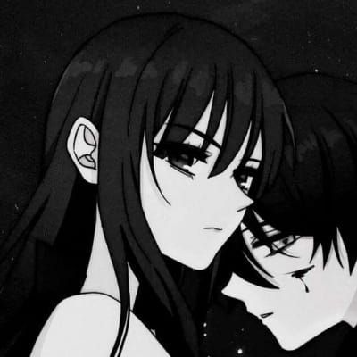 动漫黑白情侣头像