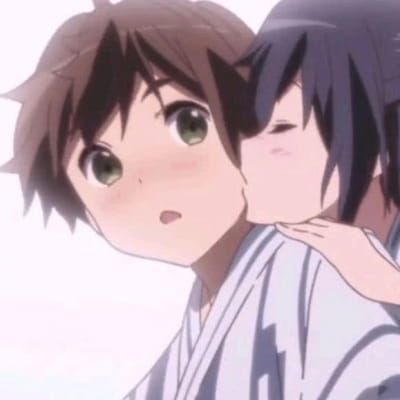 小清新可爱情侣头像动漫