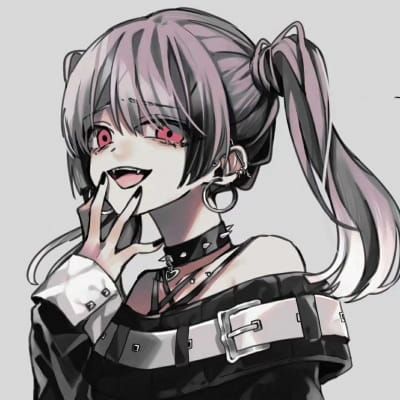 酷炫黑灰色情侣动漫头像