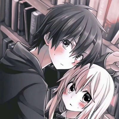 酷炫黑灰色情侣动漫头像