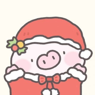 可爱圣诞卡通情侣头像