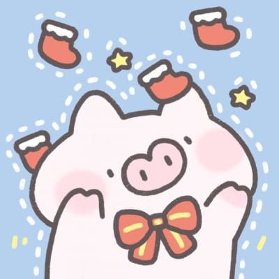 可爱圣诞卡通情侣头像