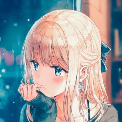 动漫女生金发头像 金色发系