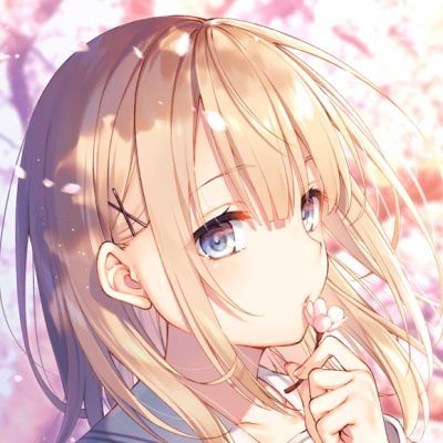 动漫女生金发头像 金色发系