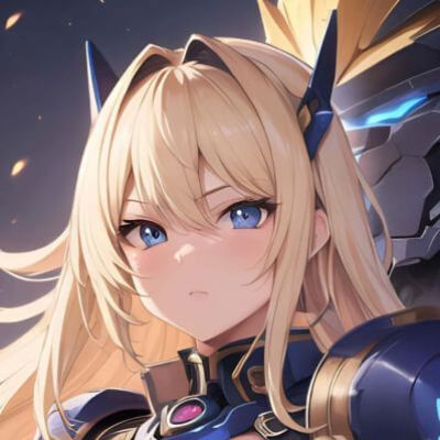 女生金色头发动漫头像