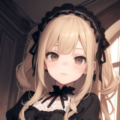 女生金色头发动漫头像