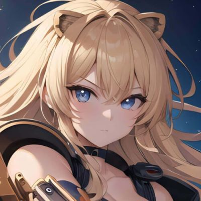 女生金色头发动漫头像