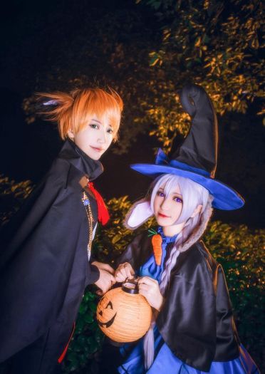 疯狂动物城 朱迪尼克万圣节同人cos