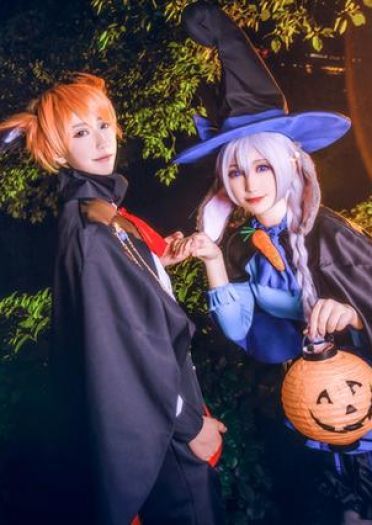 疯狂动物城 朱迪尼克万圣节同人cos