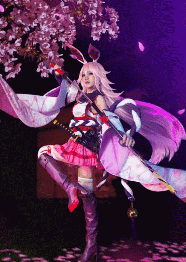 gif【崩坏学园】八重樱-逆神巫女