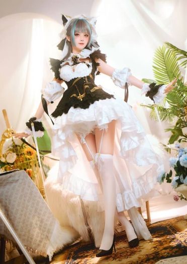 白丝系COS 萌白福利cosplay