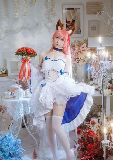 白丝系COS 萌白福利cosplay