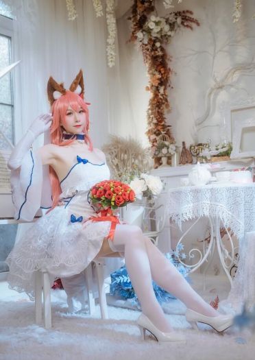 白丝系COS 萌白福利cosplay