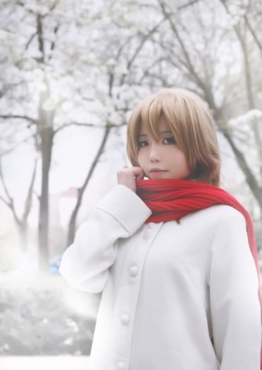 【授权】龙与虎 戴围巾逢坂大河 cos