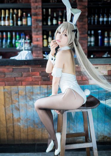 【授权】快来收了这只穹妹，兔女郎春日野穹cos