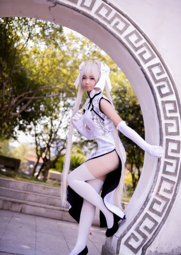 【授权】夏天来了！穹妹的旗袍COS：这腿我玩一年！(1)