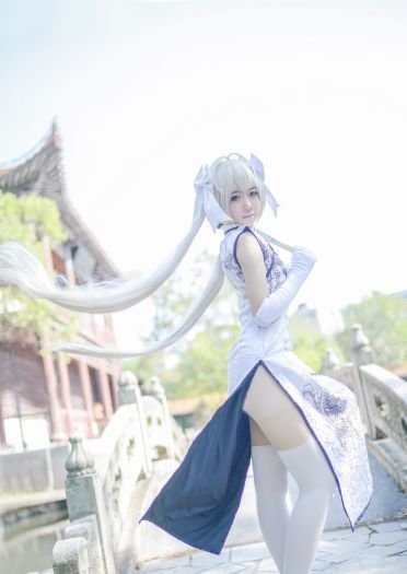 【授权】夏天来了！穹妹的旗袍COS：这腿我玩一年！(1)