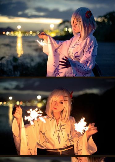 【授权】舰队Collection 滨风 浴衣ver. cos