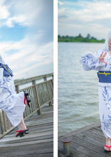 【授权】舰队Collection 滨风 浴衣ver. cos