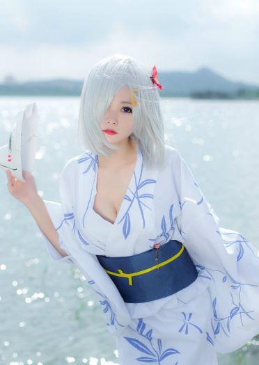 【授权】舰队Collection 滨风 浴衣ver. cos