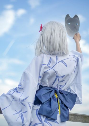 【授权】舰队Collection 滨风 浴衣ver. cos