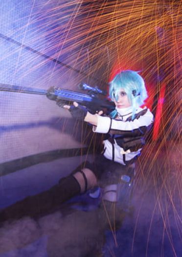 刀剑神域 GGO狙击手 朝田诗乃cos