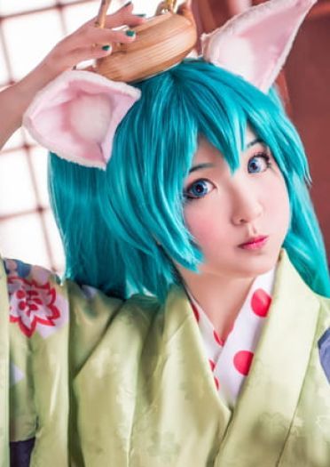 初音未来 动物学院cos 一只懒散的猫咪