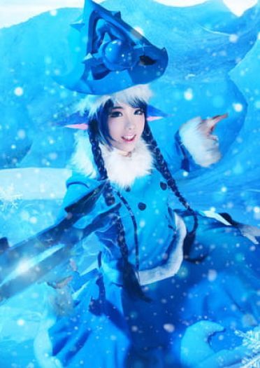 【授权】英雄联盟 冰雪节寒冬精灵璐璐 cos