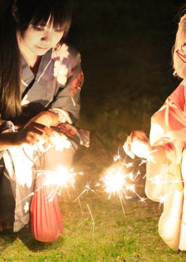 【授权】境界的彼方 栗山未来&名濑美月 和服版cos