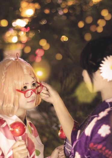 【授权】境界的彼方 栗山未来&名濑美月 和服版cos