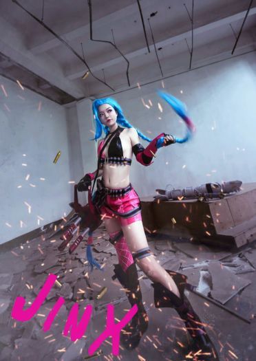 【授权】英雄联盟 暴走萝莉金克丝cos