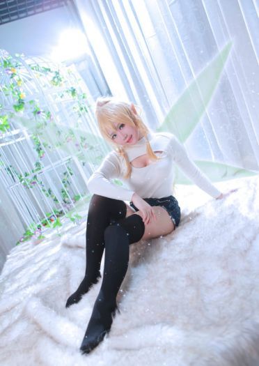 【授权】莉法/桐谷直叶 令人脸红的开胸毛衣COS