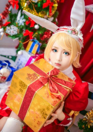 【授权】Vocaloid 镜音双子圣诞装cos