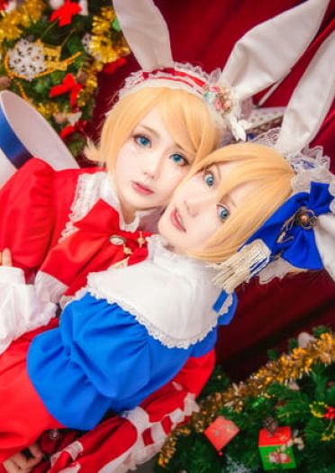 【授权】Vocaloid 镜音双子圣诞装cos