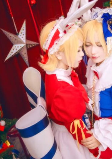 【授权】Vocaloid 镜音双子圣诞装cos