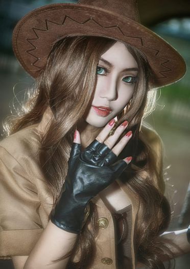 【授权】英雄联盟 凯特琳 古墓丽影皮肤COS