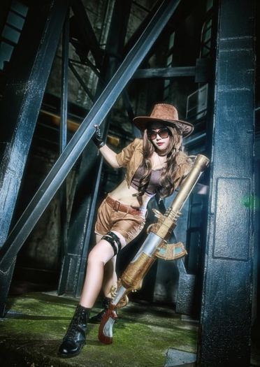 【授权】英雄联盟 凯特琳 古墓丽影皮肤COS