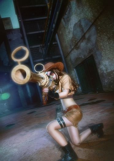 【授权】英雄联盟 凯特琳 古墓丽影皮肤COS