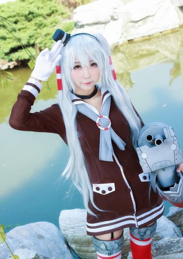 【授权】舰娘天津风COS 和连装炮君一起玩耍吧