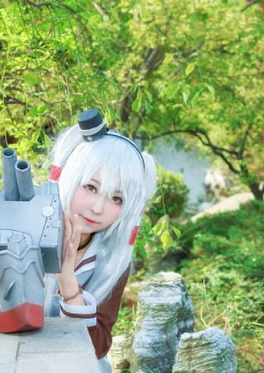 【授权】舰娘天津风COS 和连装炮君一起玩耍吧