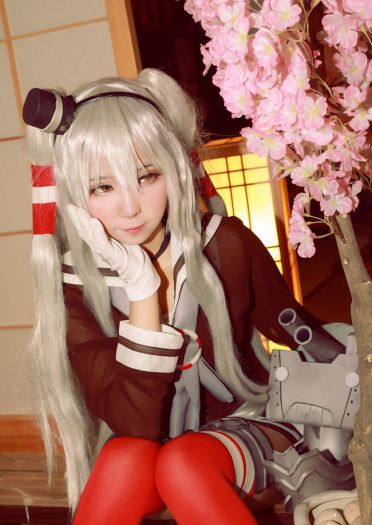 【授权】舰娘天津风COS 和连装炮君一起玩耍吧