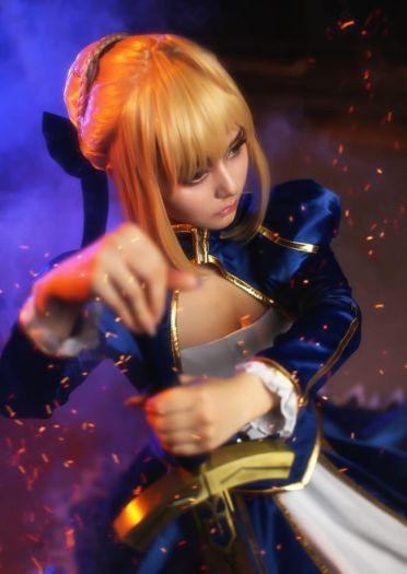 【授权】吾王saber 蓝战COS