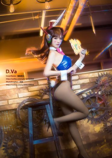 《守望先锋》D.Va兔女郎COS