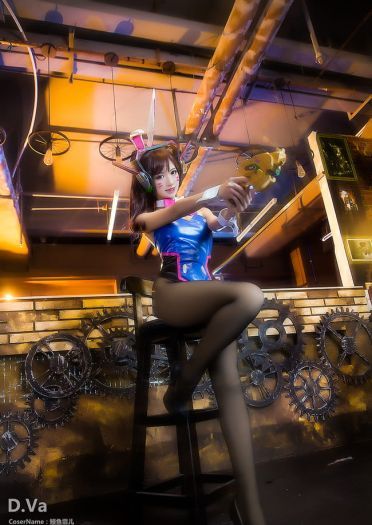《守望先锋》D.Va兔女郎COS