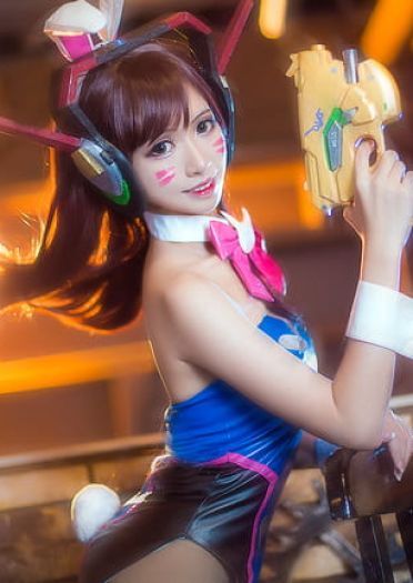 《守望先锋》D.Va兔女郎COS